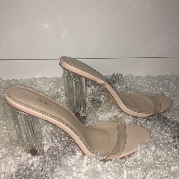 Clear public desire ankle strapped sandals - Picture 2 of 3